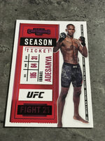 Israel Adesanya  UFC 2021 Panini Chronicles Contenders Pink #5