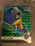 Josh Palmer  Chargers 2021 Panini Mosaic Green Prizm Rookie #329