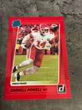 Cornell Powell   Chiefs 2021 Panini Donruss Rated Rookie Press Proof Red #289