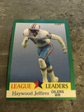 Haywood Jeffires Oilers 1991 Fleer League Leaders #412