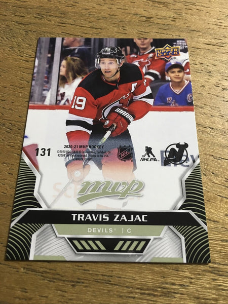 Travis Zajac Devils 2020-2021 Upper Deck MVP Puzzle Back#131