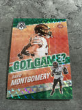 David Montgomery Bears 2021 Panini Mosaic Got Game Green Prizm#GG-13