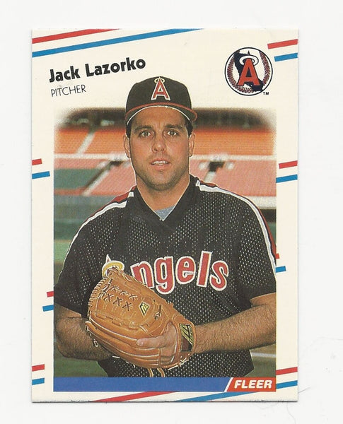 Jack Lazorko Angels 1988 Fleer #494