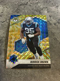 Derrick Brown Panthers 2021 Panini Mosaic Reactive Yellow Prizm #39