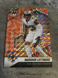 Marshon Lattimore Saints 2021 Panini Mosaic Reactive Orange Prizm #147
