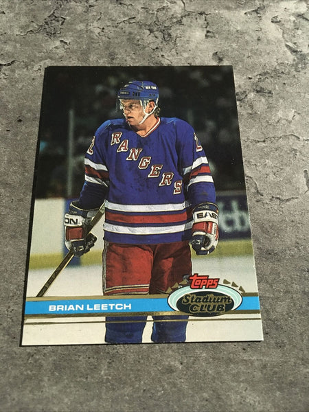 Brian Leetch Rangers 1991-1992 Topps Stadium Club #201