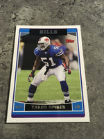 Takeo Spikes Bills 2006 Topps #105