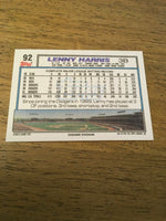 Lenny Harris Dodgers 1992 Topps #92