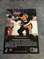 Mario Lemieux Penguins 1991-92 Pro Set Platinum #91