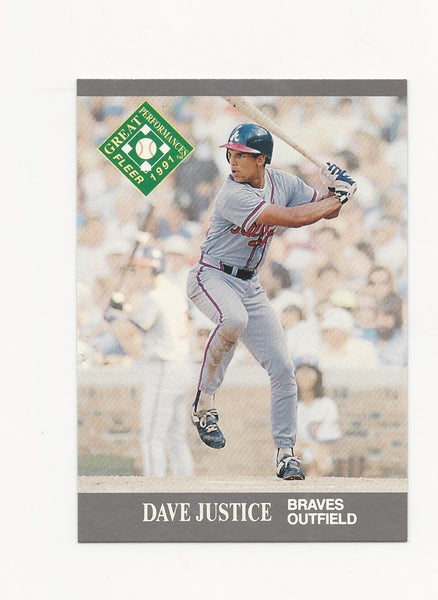 Dave Justice Braves 1991 Fleer Ultra Great Performance #394