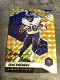 Kene Nwangwu Vikings 2021 Panini Mosaic Reactive Yellow Prizm Rookie #334