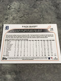 Zack Short Tigers 2022 Topps Rookie #148