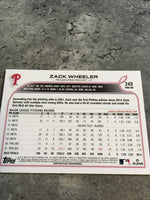 Zack Wheeler Phillies 2022 Topps #249