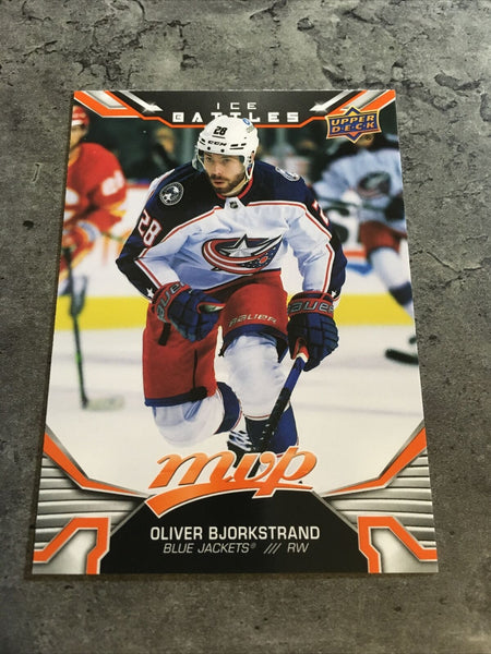 Oliver Bjorkstrand Blue Jackets 2022-23 Upper Deck MVP Ice Battles #128