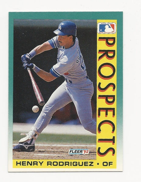 Henry Rodriguez Dodgers 1992 Fleer Prospects #661