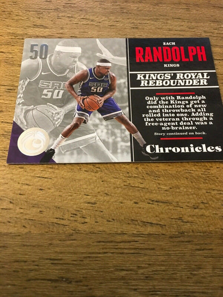 Zach Randolph Kings 2017-2018 Panini Chronicles #49