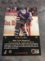 Mike Richter Rangers 1991-92 Pro Set Platinum #83