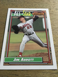 Jim Abbott Angels 1992 Topps All- Star #406