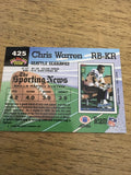 Chris Warren Seahawks 1992 Topps Stadium Club #425