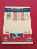Dave Greenwood Spurs 1987-1988 Fleer #45