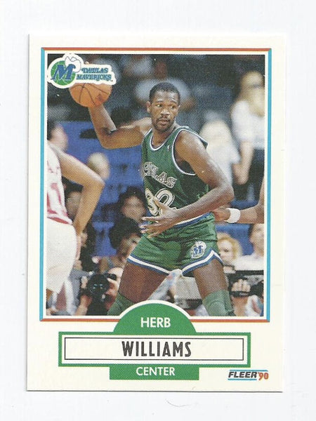 Herb Williams Mavericks 1990-1991 Fleer #45