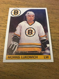 Morris Lukowich Bruins 1985-1986 Topps #129