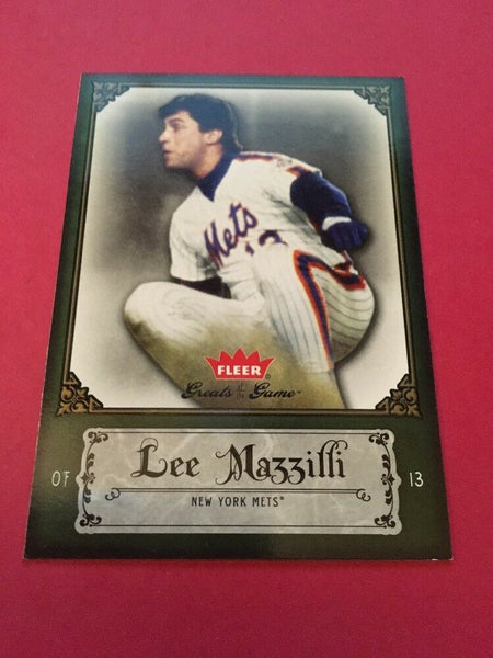 Autograph Warehouse 702668 Lee Mazzilli Signed New York Mets 2006 Fleer Greats of The Game No.58 Baseball Card