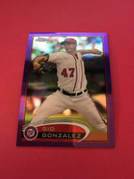 Gio Gonzalez Nationals 2012 Topps Chrome Purple Refractor #53