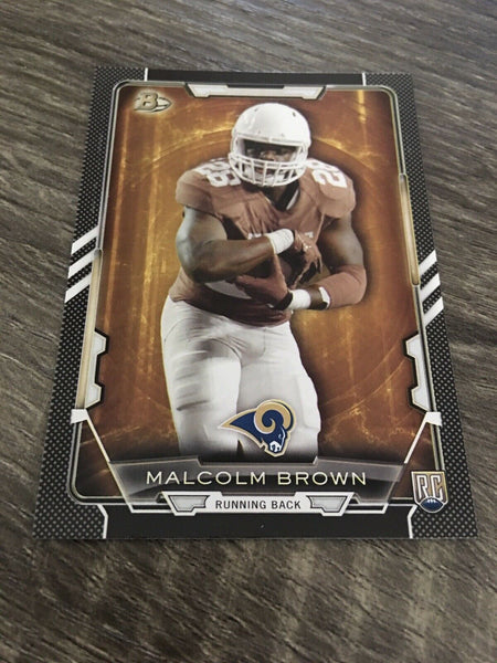 Malcolm Brown Rams 2015 Bowman Black Rookie #36