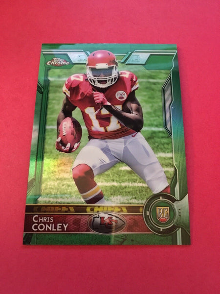 Chris Conley Chiefs 2015 Topps Chrome Green Refractor Rookie #159