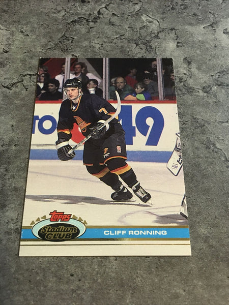 Cliff Ronning Canucks 1991-92 Topps Stadium Club #298