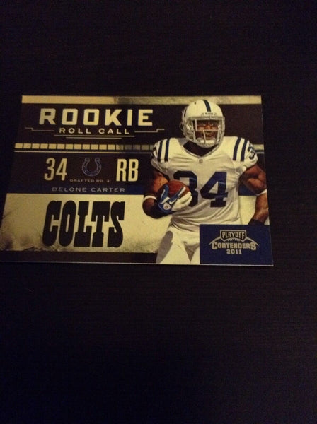 Delone Carter Colts 2011 Playoff Contenders Rookie Roll Call #5