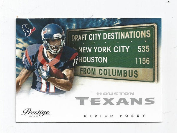DeVier Posey Texans 2012 Prestige Draft City Destinations #17
