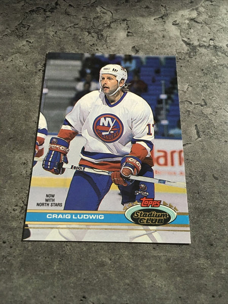 Craig Ludwig North Stars 1991-92 Topps Stadium Club #38