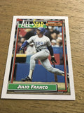 Julio Franco Rangers 1992 Topps All Star #398