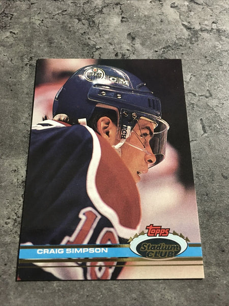 Craig Simpson Oilers 1991-92 Topps Stadium Club #137