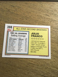 Julio Franco Rangers 1992 Topps All Star #398