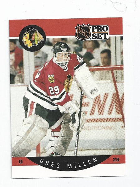 Greg Millen Blackhawks 1990-1991 Pro Set #56