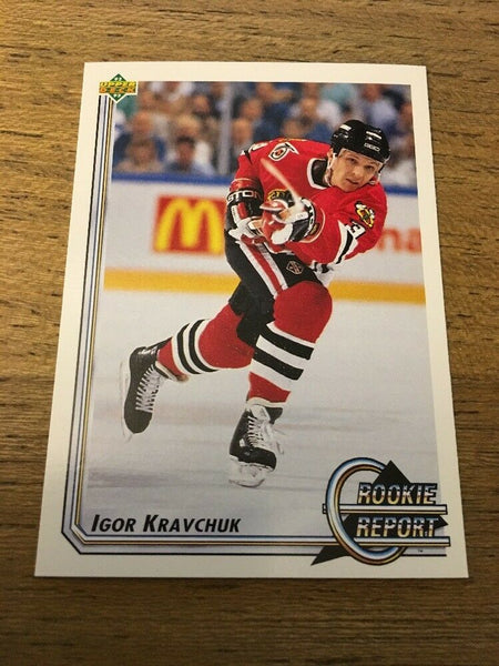 Igor Kravchuk Blackhawks 1992-1993 Upper Deck Rookie Report #367