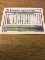 Roger McDowell Dodgers 1992 Topps #713