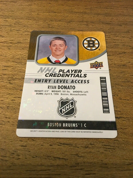 Ryan Donato Bruins 2018-2019 Upper Deck MVP Entry Level Access #NHL-RD