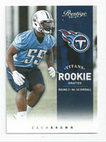 Zach Brown Titans 2012 Prestige Rookie #220