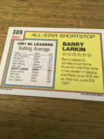 Barry Larkin Reds 1992 Topps All Star #389
