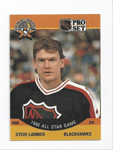 Steve Larmer Blackhawks 1990-1991 Pro Set ALL Star #345