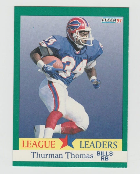Thurman Thomas Bills 1991 Fleer League Leaders #417