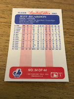 Jeff Reardon Expos 1987 Fleer Limited Edition #34