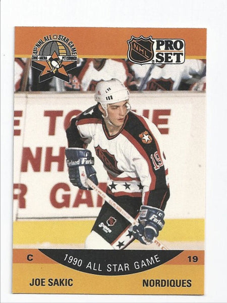 Joe Sakic Nordiques 1990-1991 Pro Set All Star #375