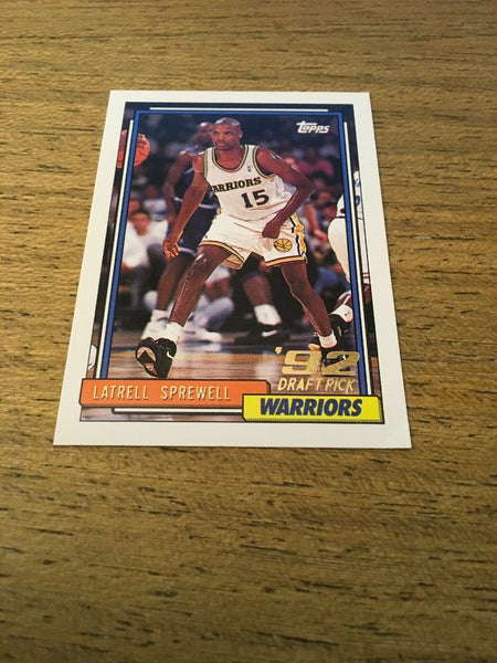 Latrell Sprewell Warriors 1992-1993 Topps Rookie #392