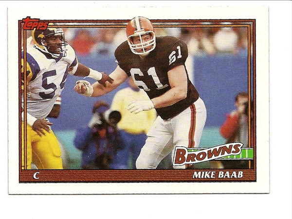 Mike Baab Browns 1991 Topps #596