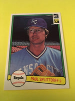 Paul Splittorff Royals 1982 Donruss #464